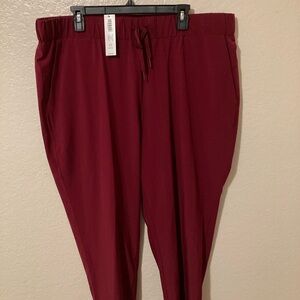 Chico's Red Relaxed Fit Joggers